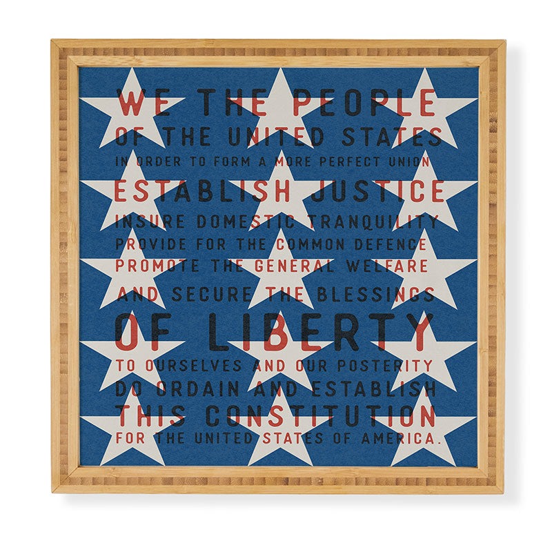 DENY Designs Starred Preamble Framed Wall Art