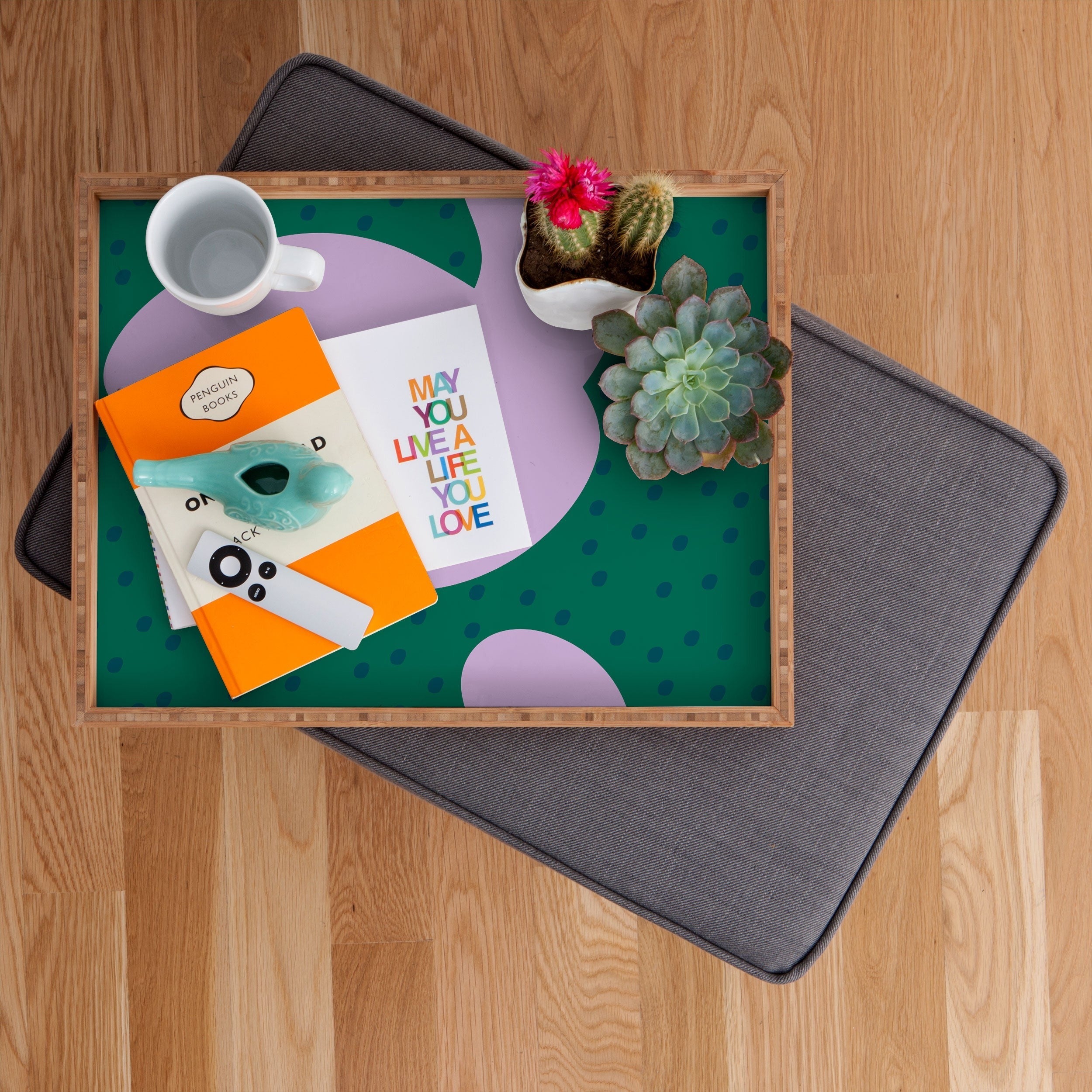 Camilla Foss Pebbles and Rabbit Rectangular Tray