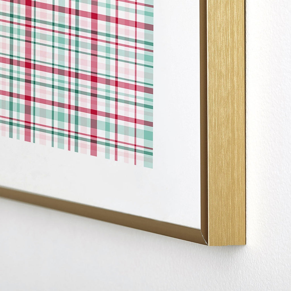 Lisa Argyropoulos Merry Vintage Plaid Metal Framed Art Print