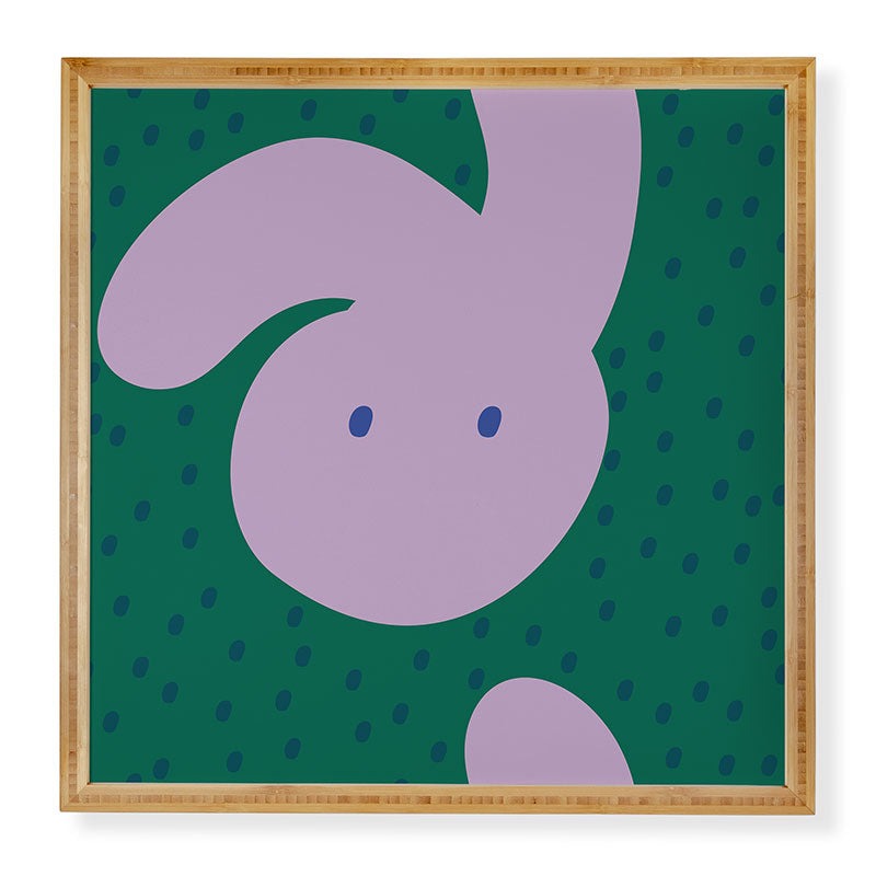 Camilla Foss Pebbles and Rabbit Framed Wall Art