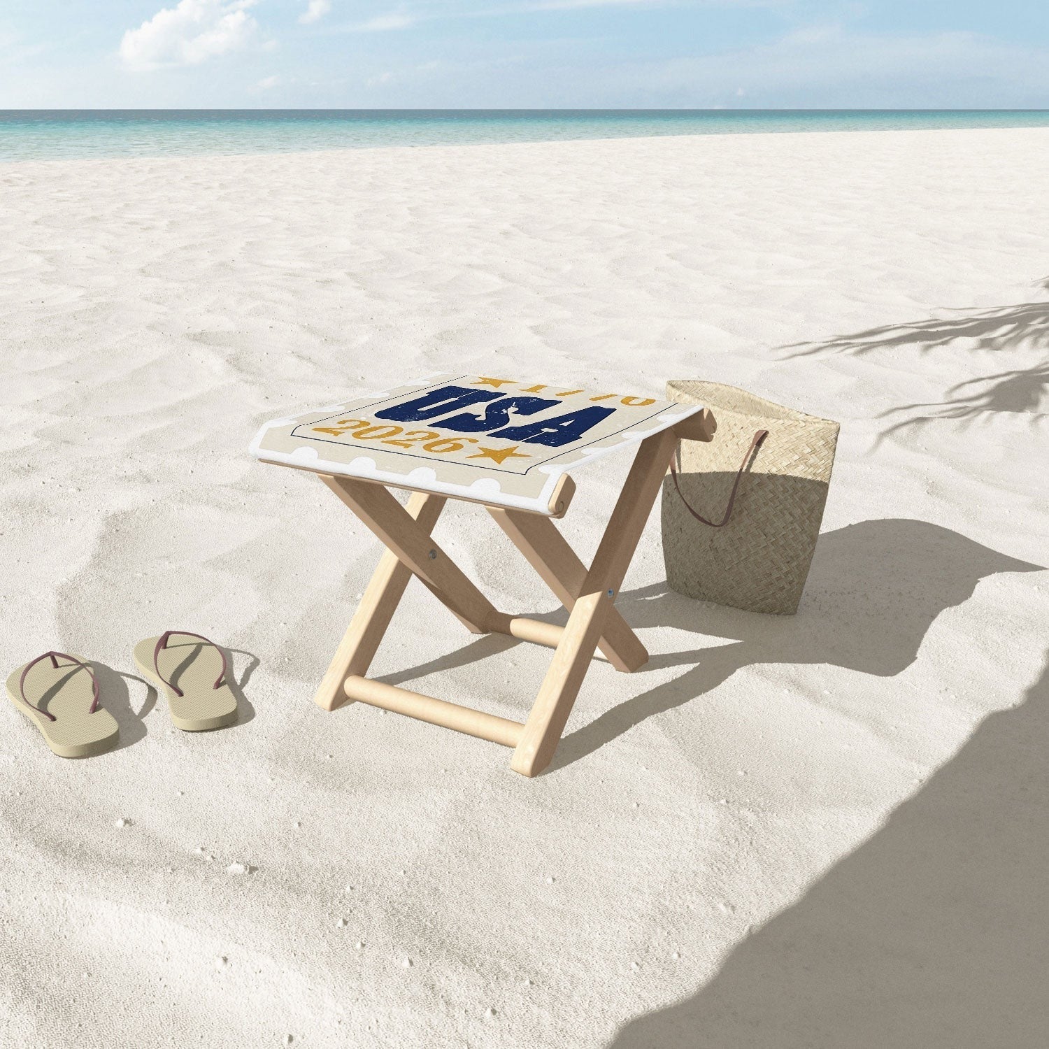 DENY Designs USA Stamp Folding Stool