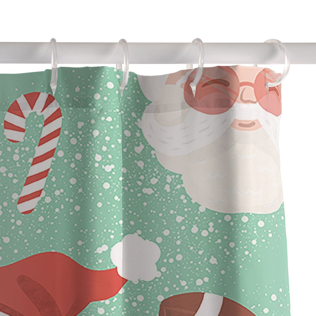 Design by Spark Sporty Football Santa Holiday Shower Curtain