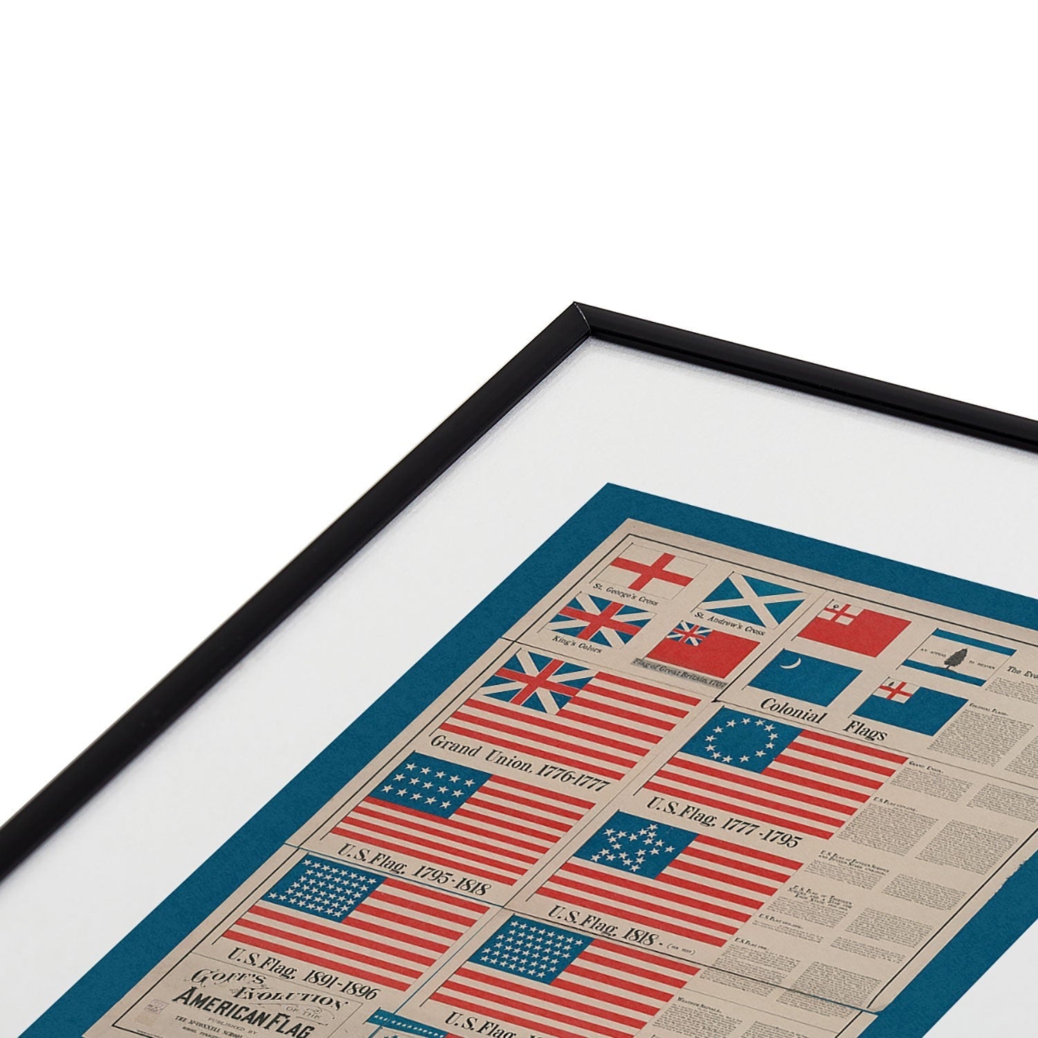 DENY Designs Goff s Evolution of the American Flag Metal Framed Art Print