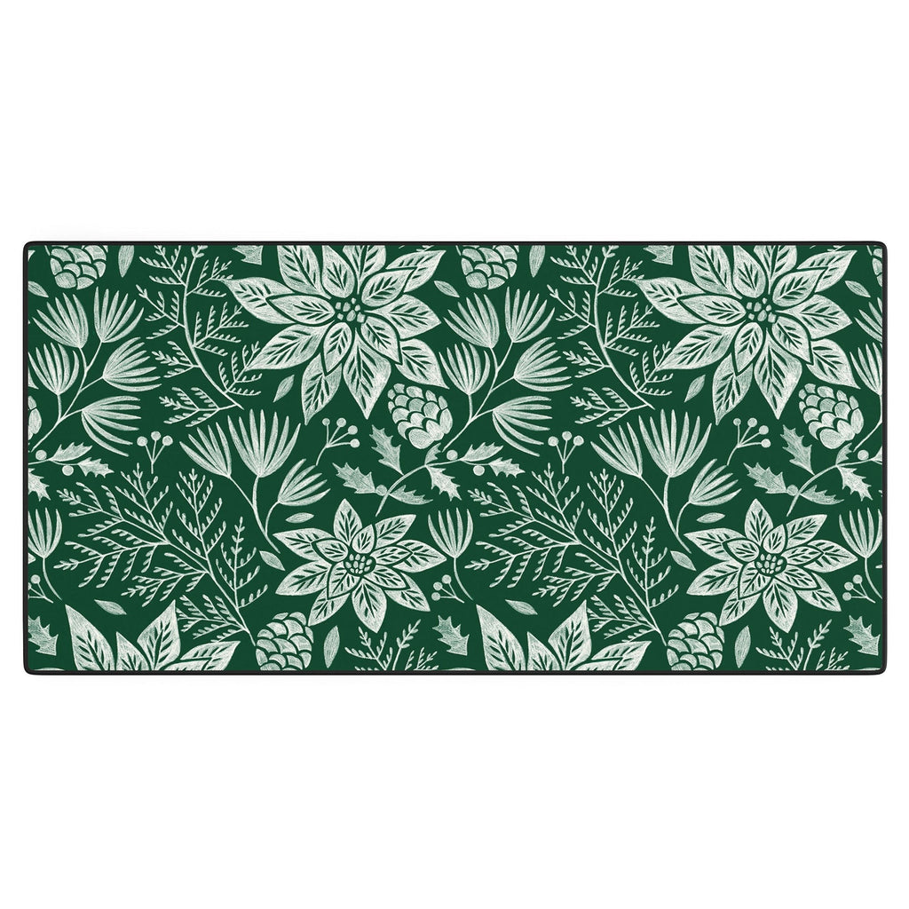 Pimlada Phuapradit Christmas Poinsettia Desk Mat