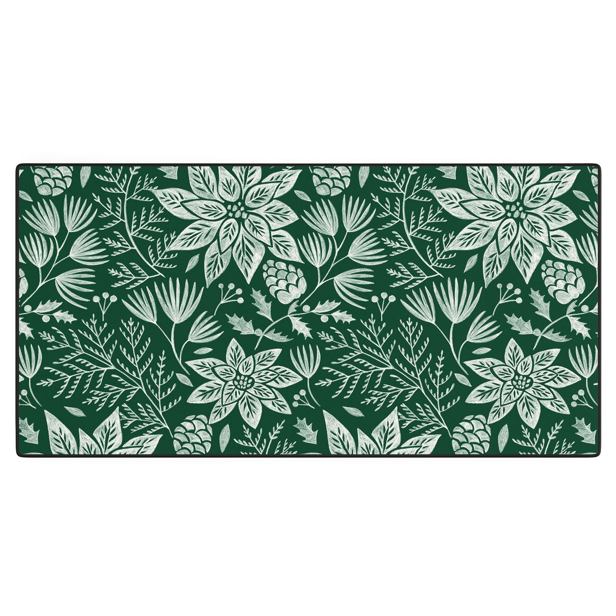 Pimlada Phuapradit Christmas Poinsettia Desk Mat