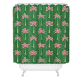 Design by Spark Pink Palm Tree Oasis Shower Curtain