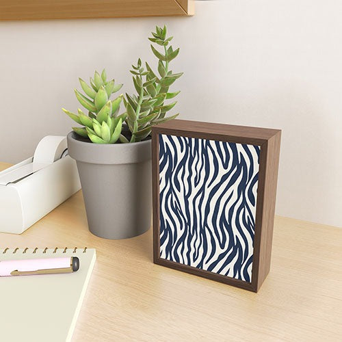 Avenie BR Navy Tiger Stripes Framed Mini Art Print