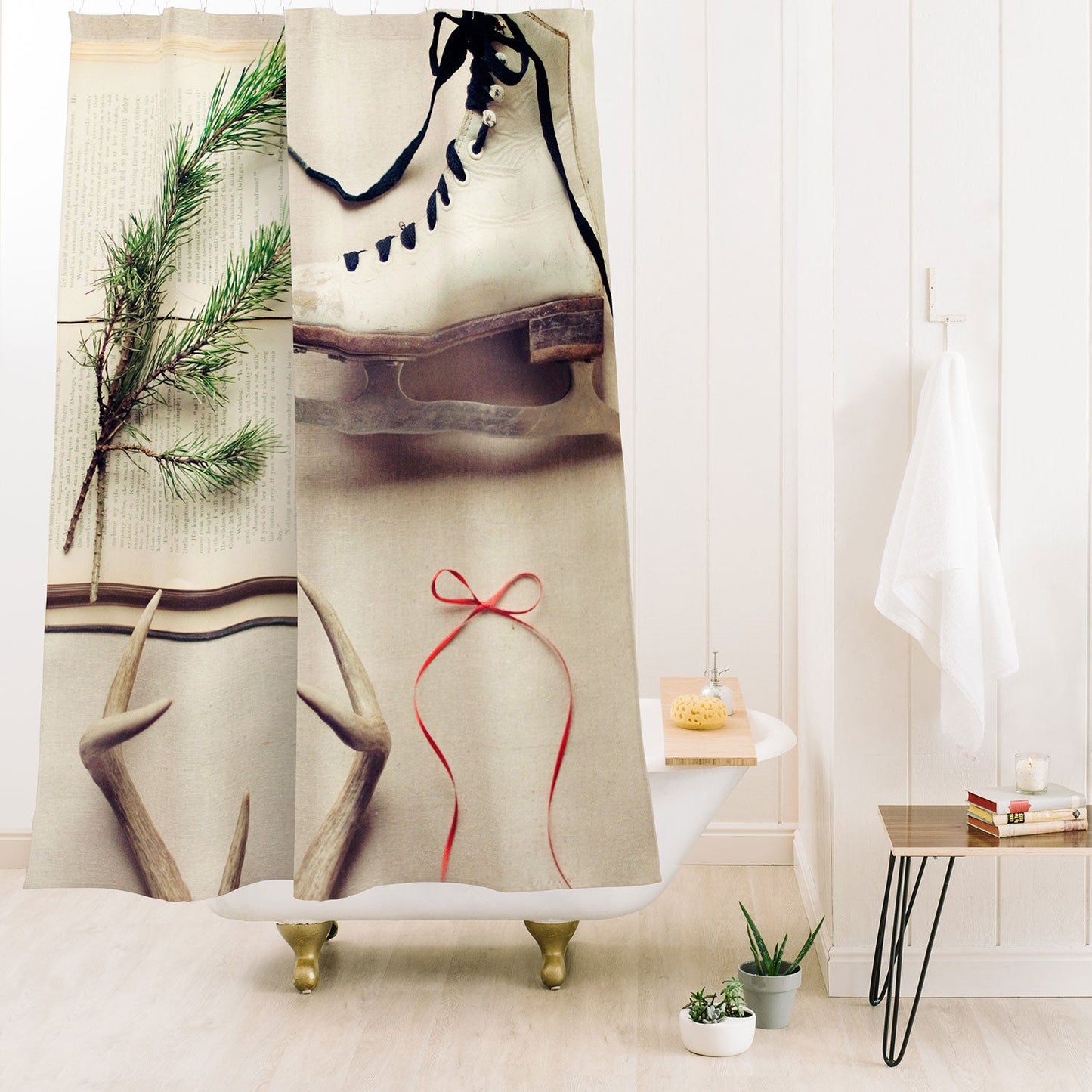 The Light Fantastic Christmas Card Shower Curtain