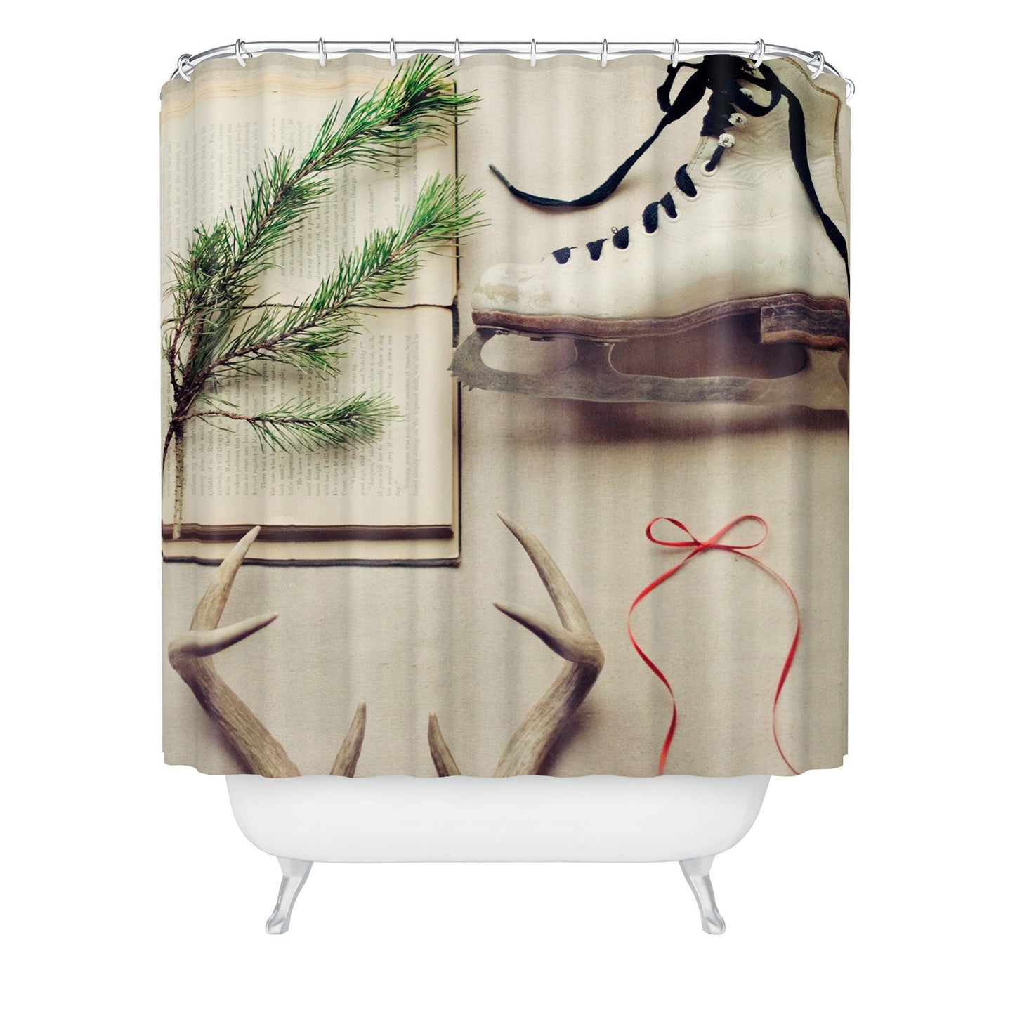 The Light Fantastic Christmas Card Shower Curtain