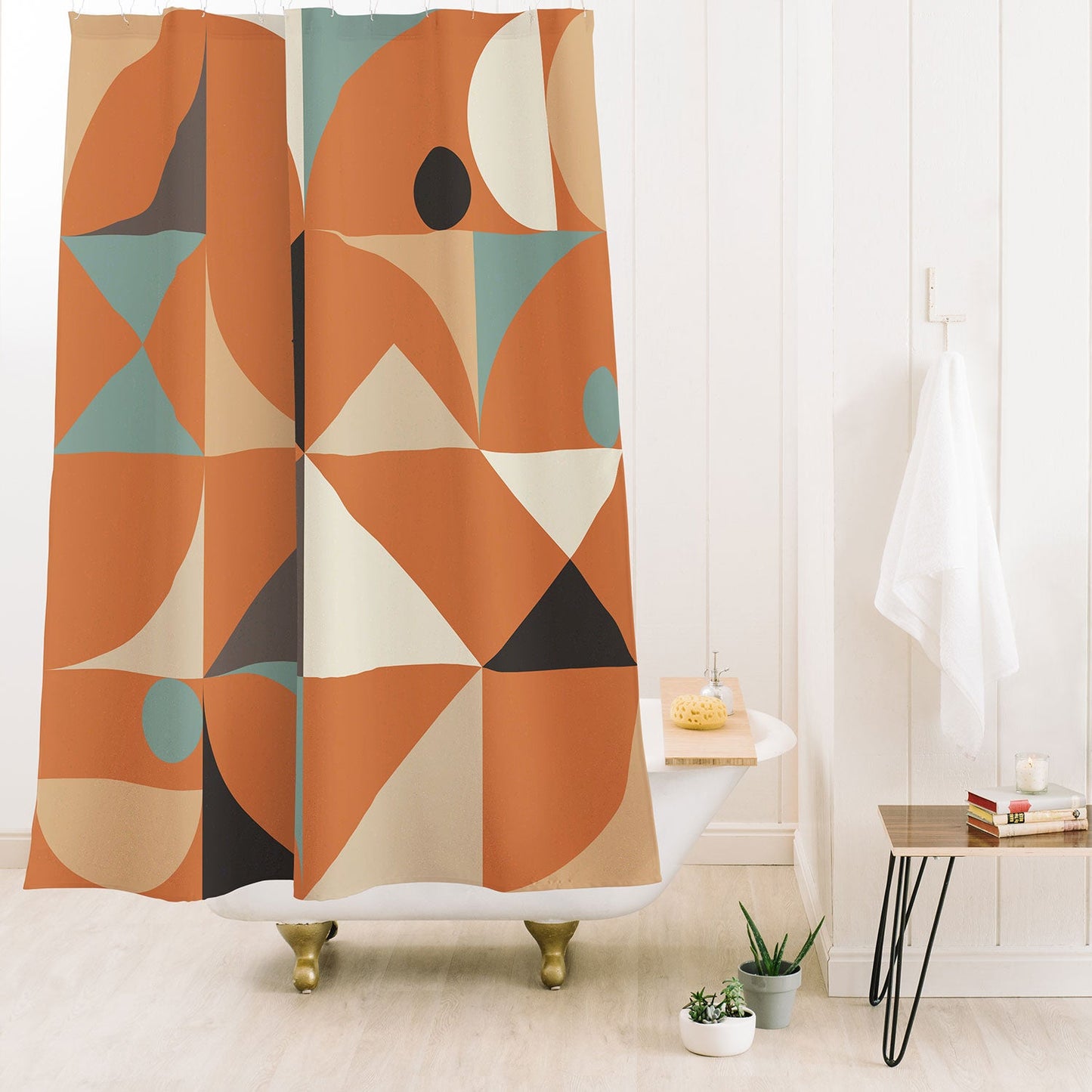 The Old Art Studio Mid Century 7D Shower Curtain