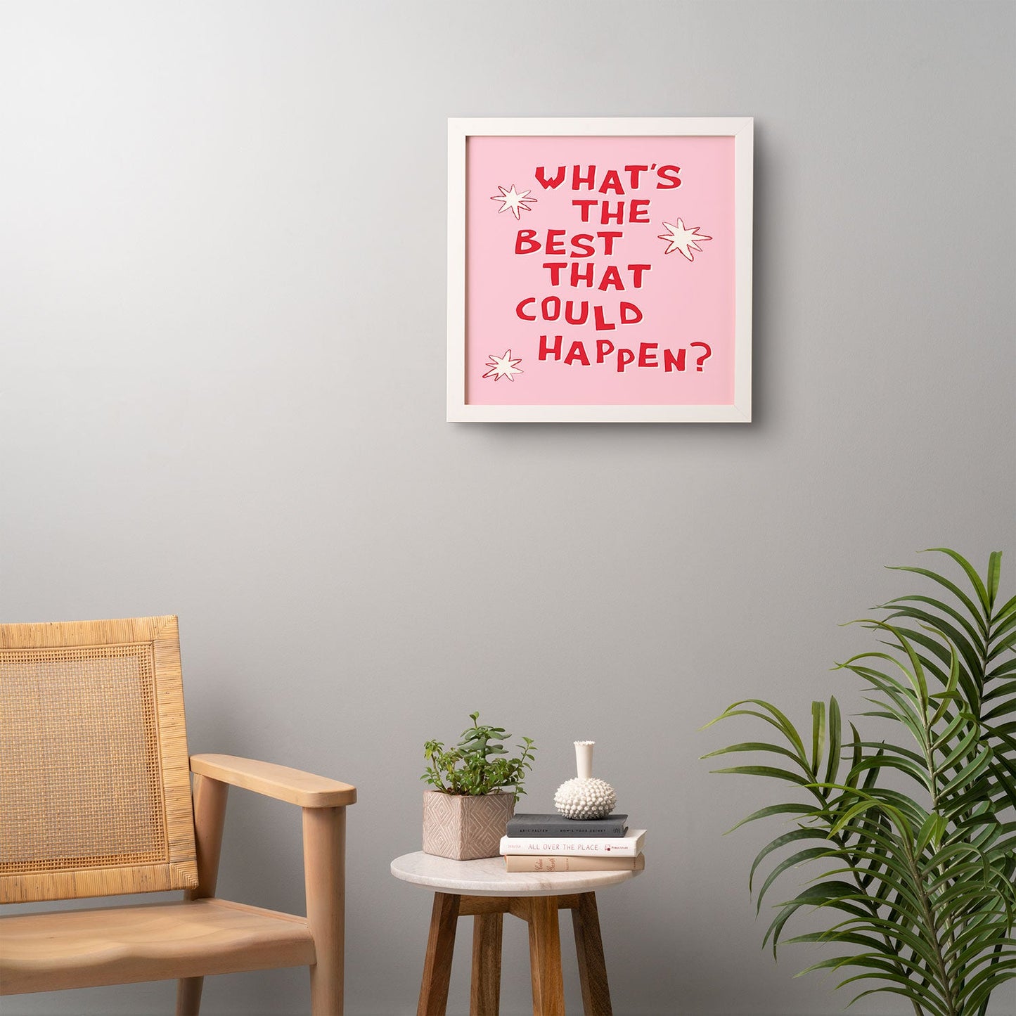 thespacehouse Whats The Best That Could Happen 2 Framed Wall Art