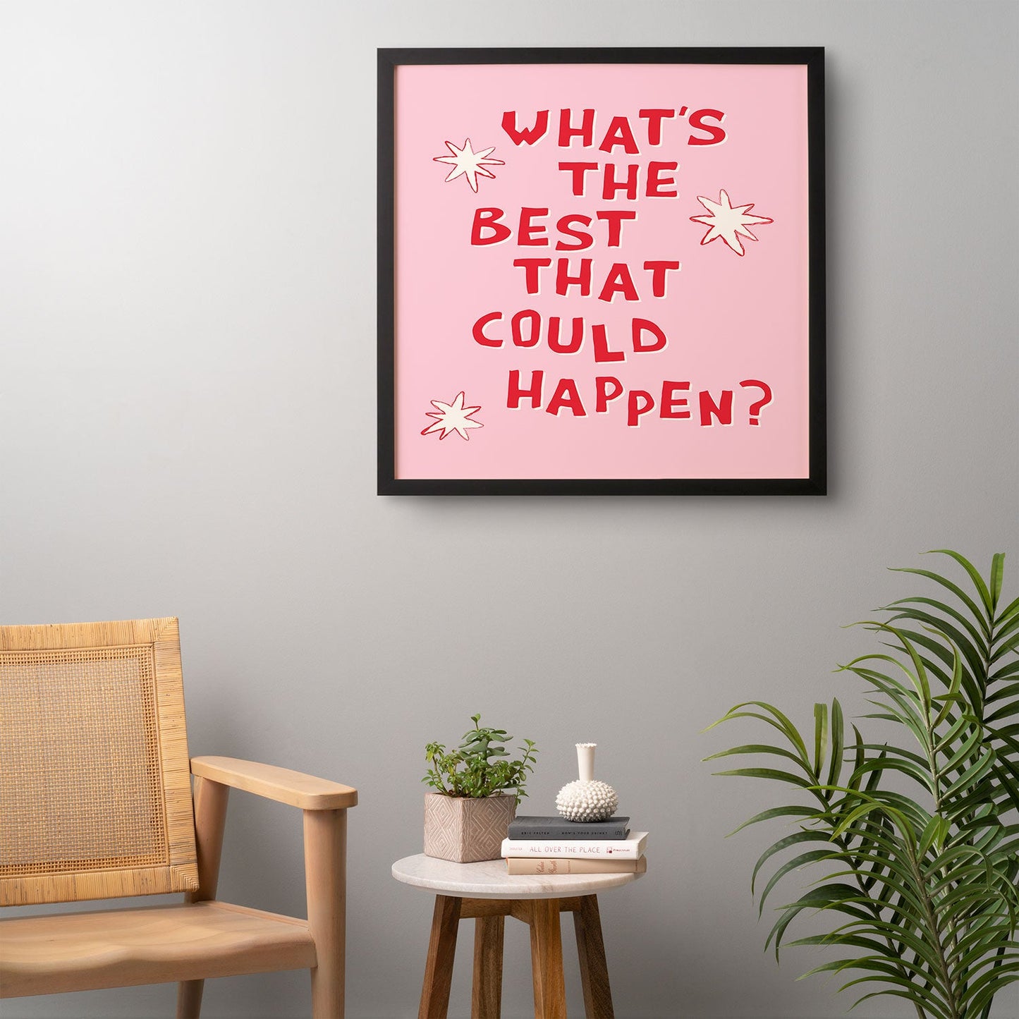 thespacehouse Whats The Best That Could Happen 2 Framed Wall Art