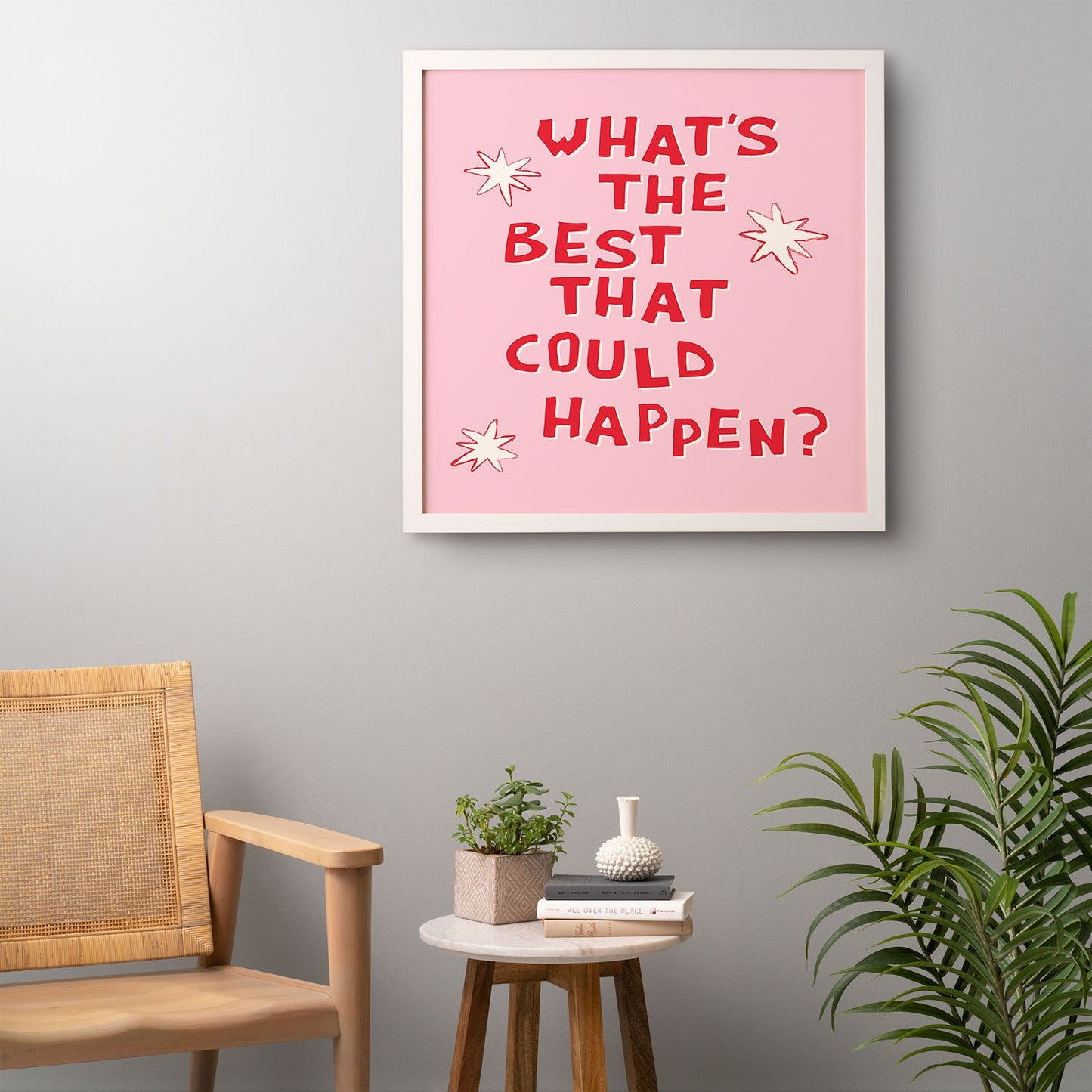 thespacehouse Whats The Best That Could Happen 2 Framed Wall Art