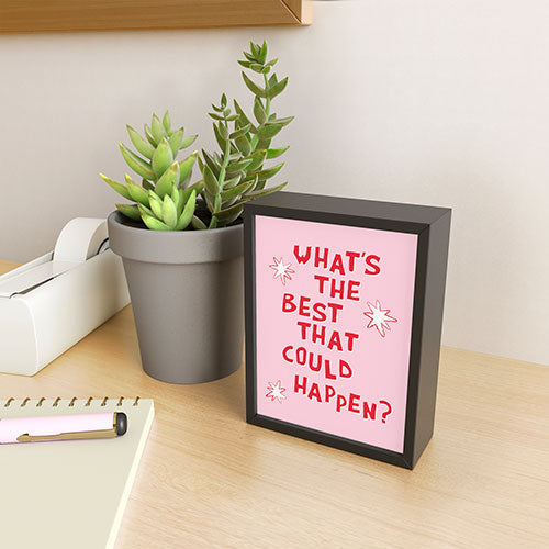 thespacehouse Whats The Best That Could Happen 2 Framed Mini Art Print