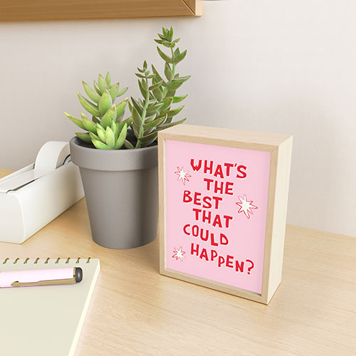 thespacehouse Whats The Best That Could Happen 2 Framed Mini Art Print