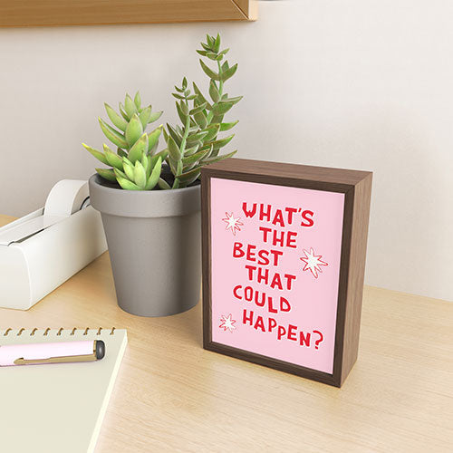 thespacehouse Whats The Best That Could Happen 2 Framed Mini Art Print