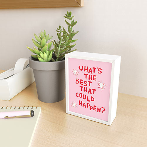 thespacehouse Whats The Best That Could Happen 2 Framed Mini Art Print