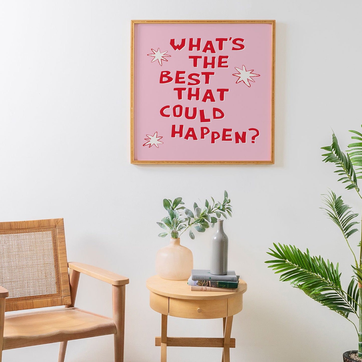 thespacehouse Whats The Best That Could Happen 2 Framed Wall Art