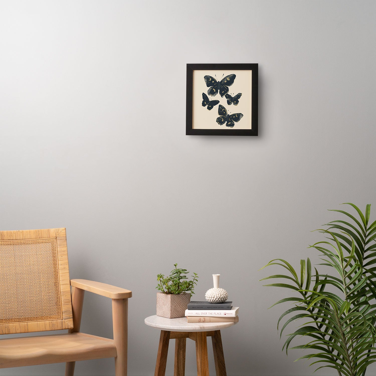 ThingDesign Black Butterflies 2 Framed Wall Art
