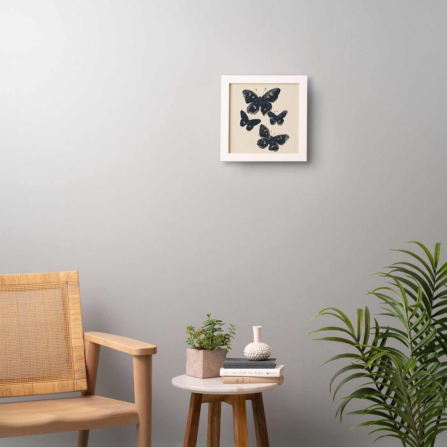 ThingDesign Black Butterflies 2 Framed Wall Art