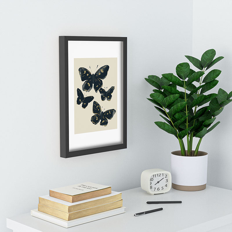 ThingDesign Black Butterflies 2 Recessed Framing Rectangle