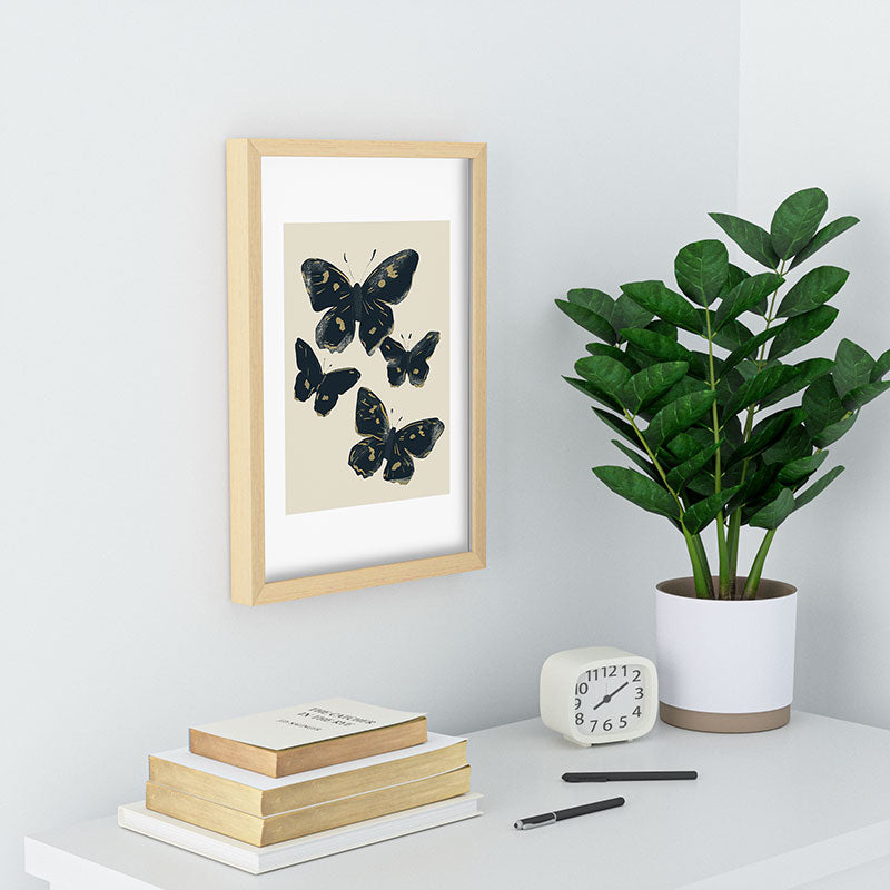 ThingDesign Black Butterflies 2 Recessed Framing Rectangle