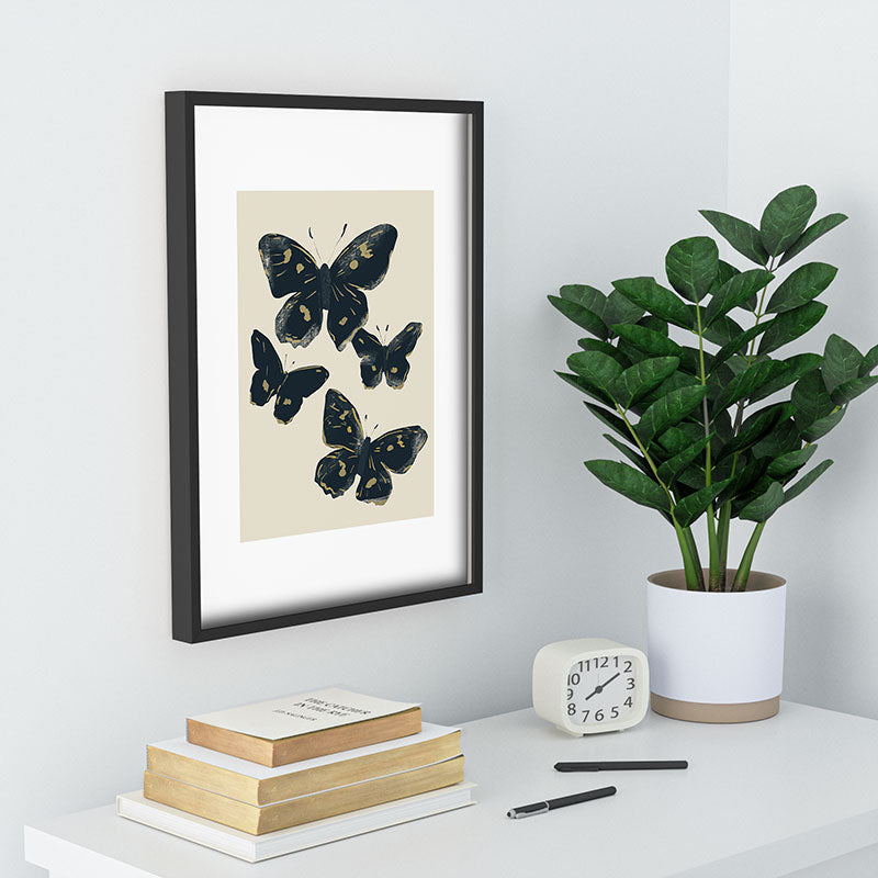 ThingDesign Black Butterflies 2 Recessed Framing Rectangle