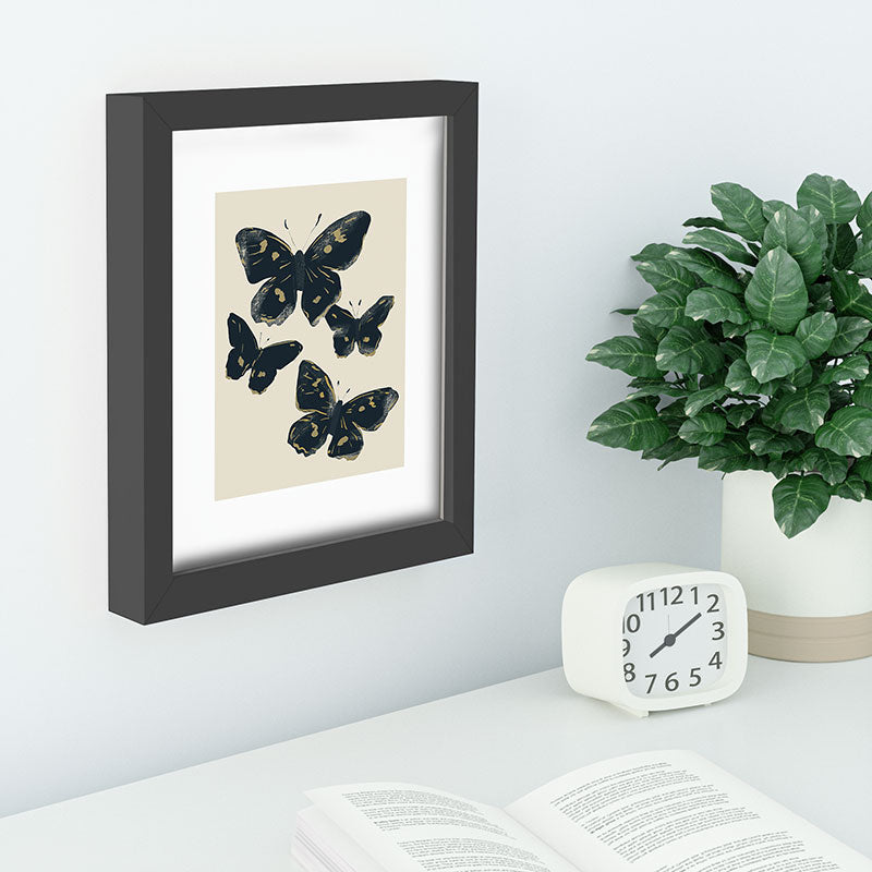 ThingDesign Black Butterflies 2 Recessed Framing Rectangle