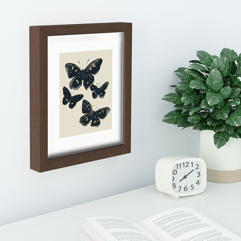 ThingDesign Black Butterflies 2 Recessed Framing Rectangle