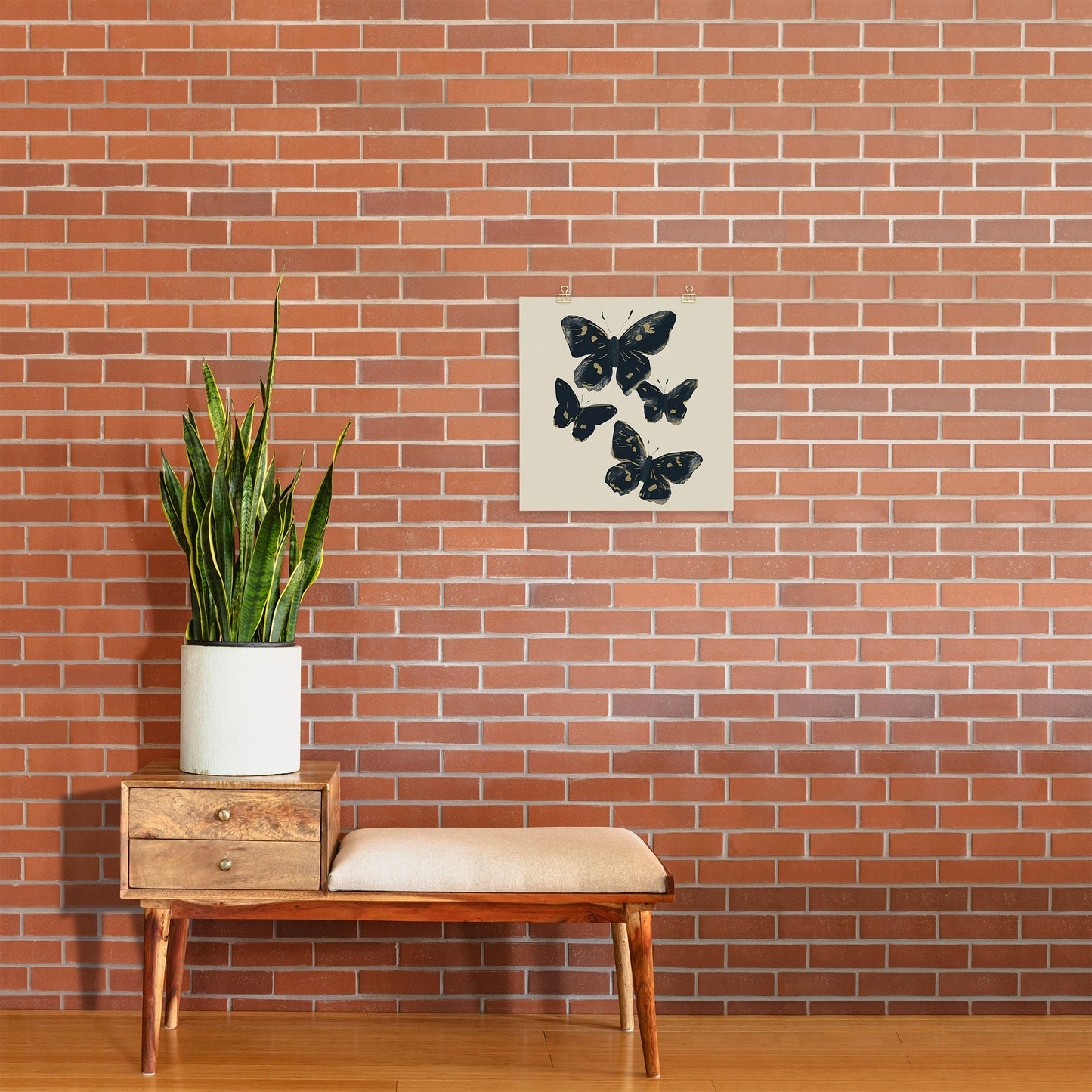ThingDesign Black Butterflies 2 Art Print