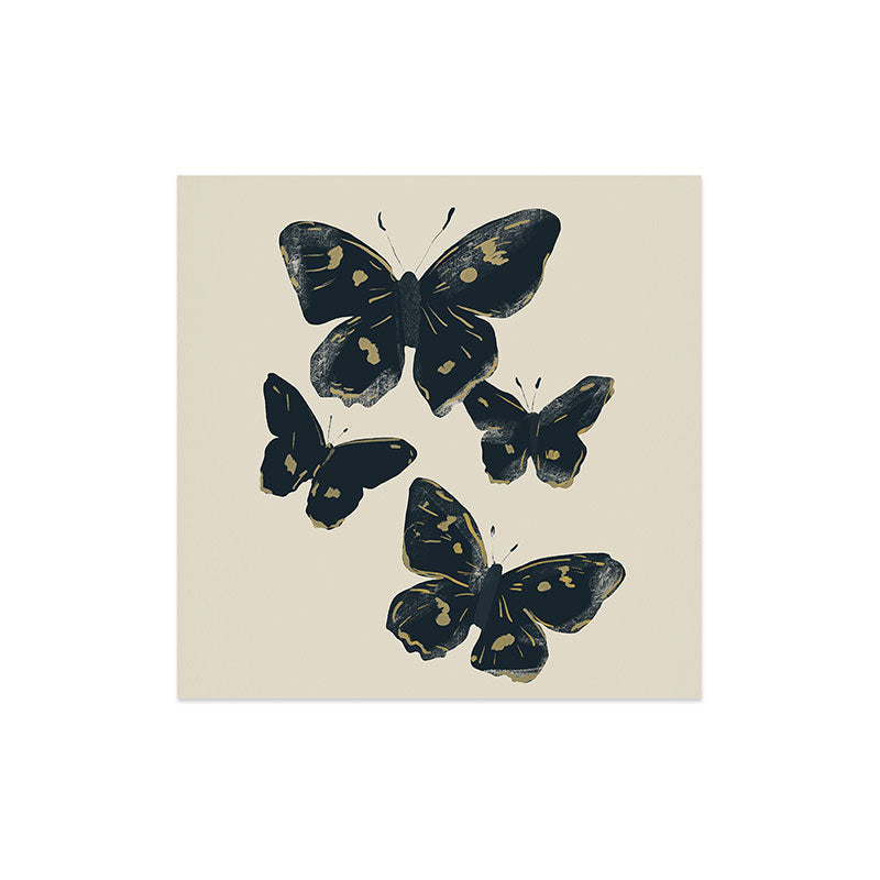 ThingDesign Black Butterflies 2 Art Print