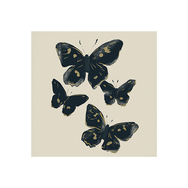 ThingDesign Black Butterflies 2 Art Print