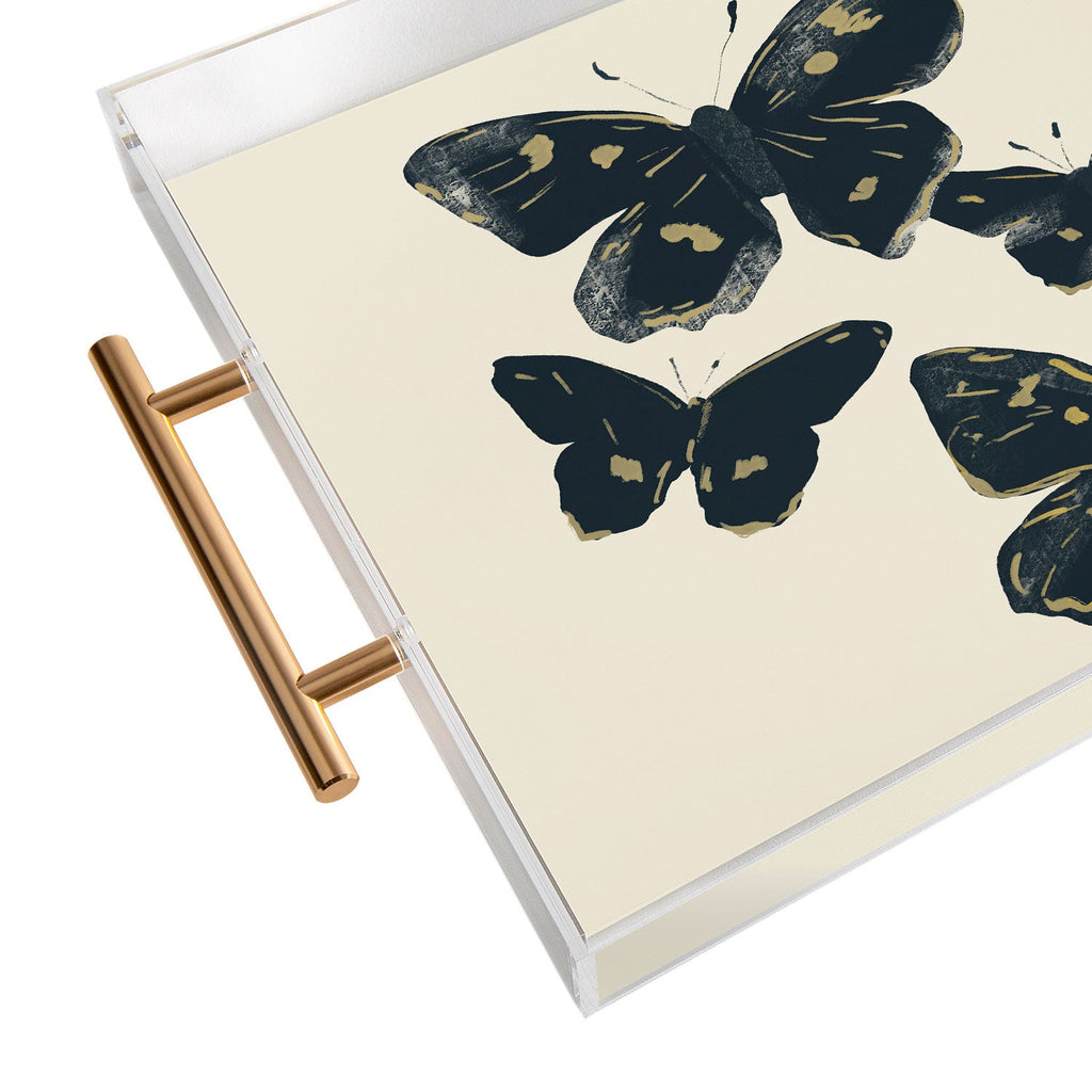 ThingDesign Black Butterflies 2 Acrylic Tray