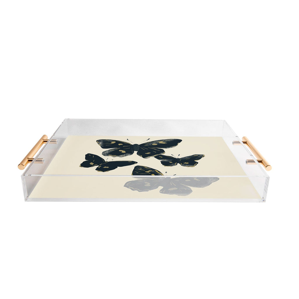 ThingDesign Black Butterflies 2 Acrylic Tray