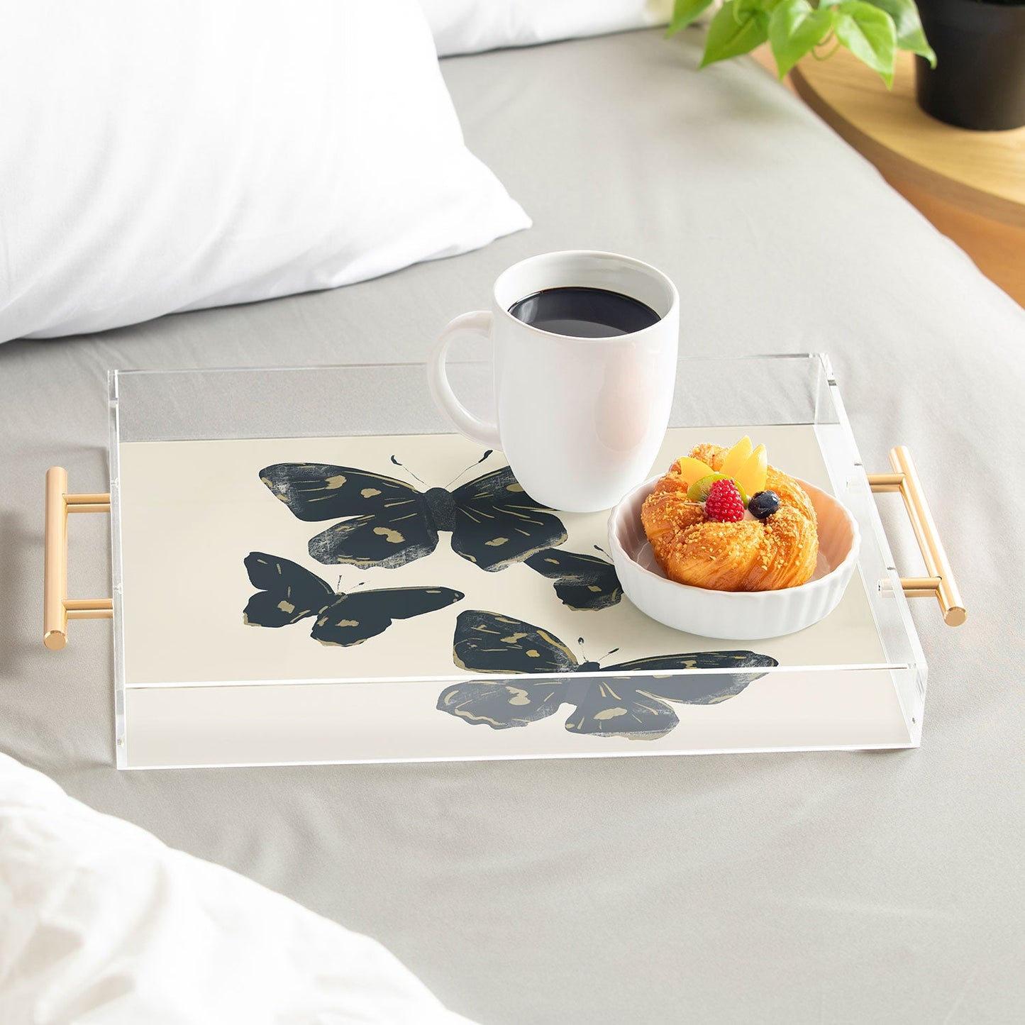 ThingDesign Black Butterflies 2 Acrylic Tray