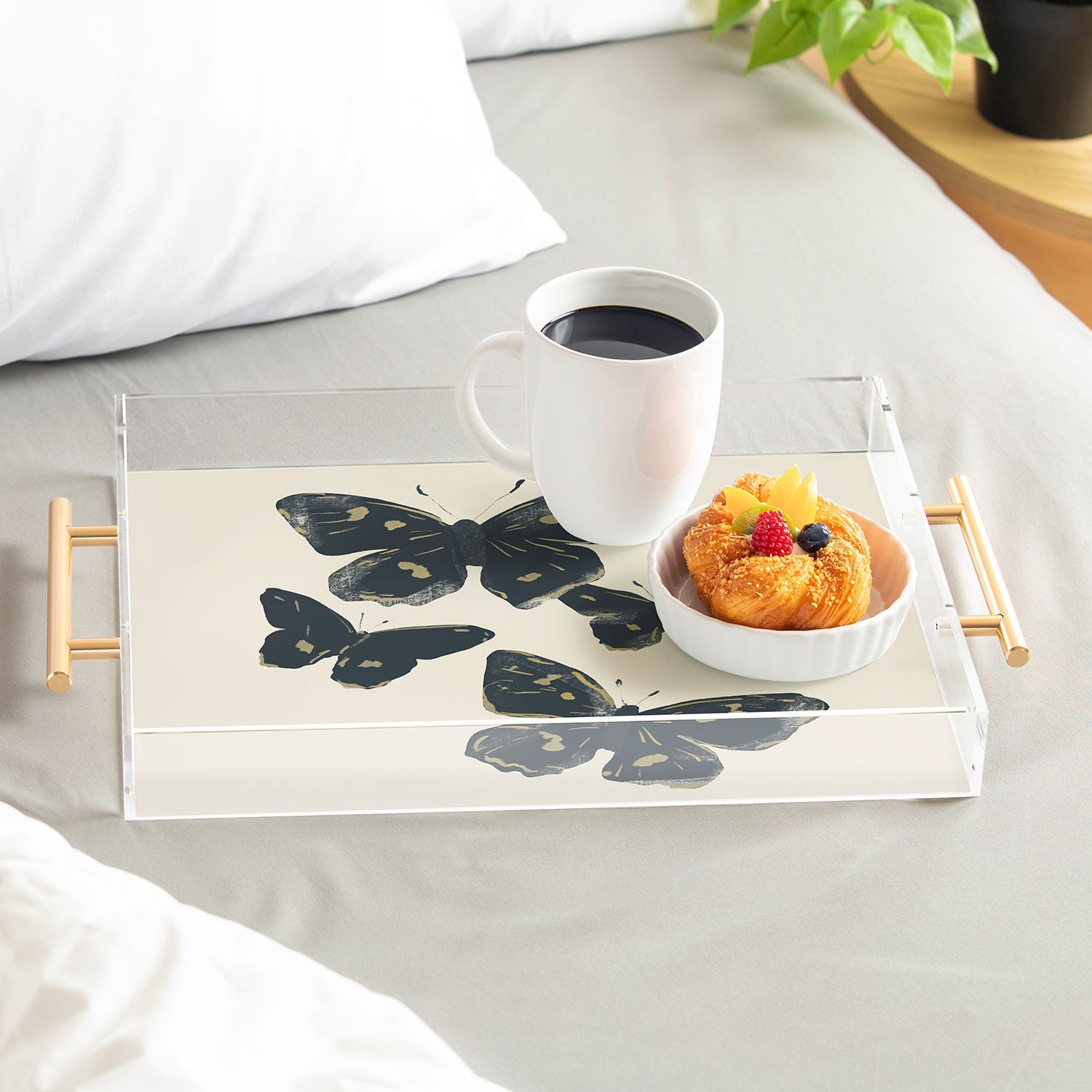 ThingDesign Black Butterflies 2 Acrylic Tray