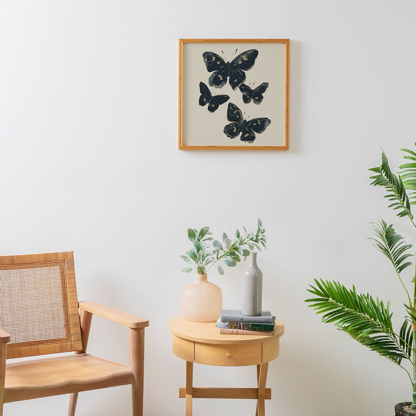 ThingDesign Black Butterflies 2 Framed Wall Art
