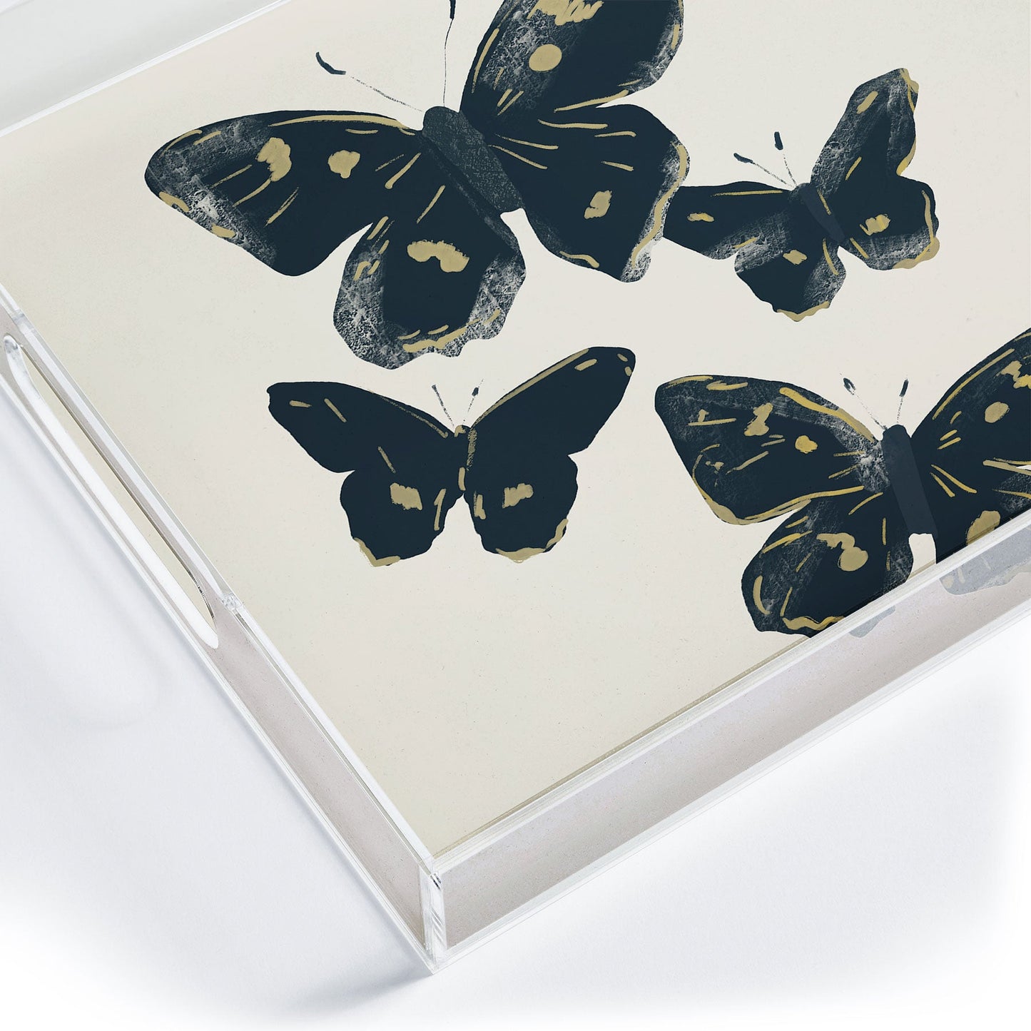 ThingDesign Black Butterflies 2 Acrylic Tray