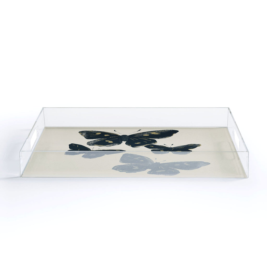 ThingDesign Black Butterflies 2 Acrylic Tray