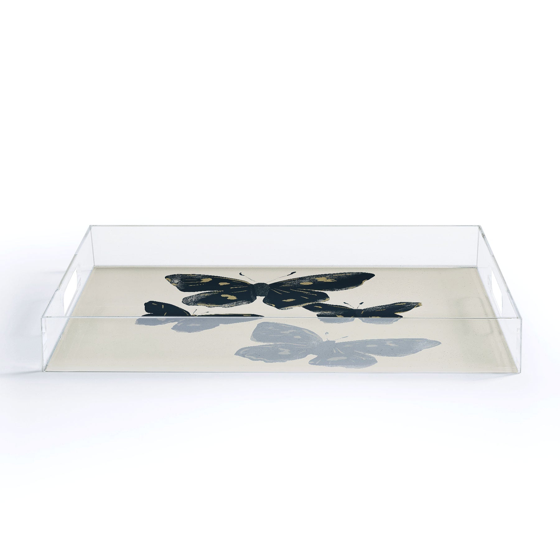 ThingDesign Black Butterflies 2 Acrylic Tray