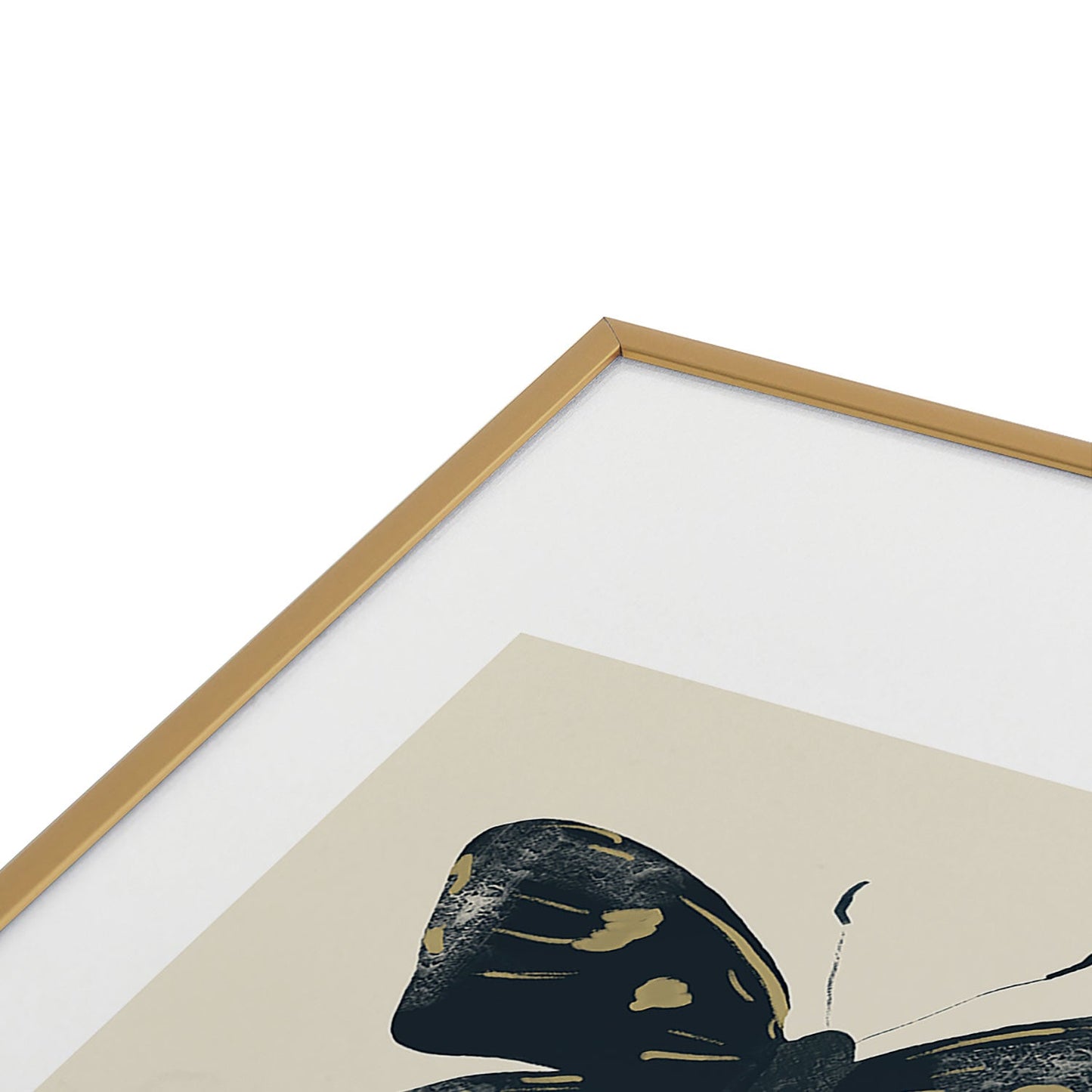 ThingDesign Black Butterflies 2 Metal Framed Art Print