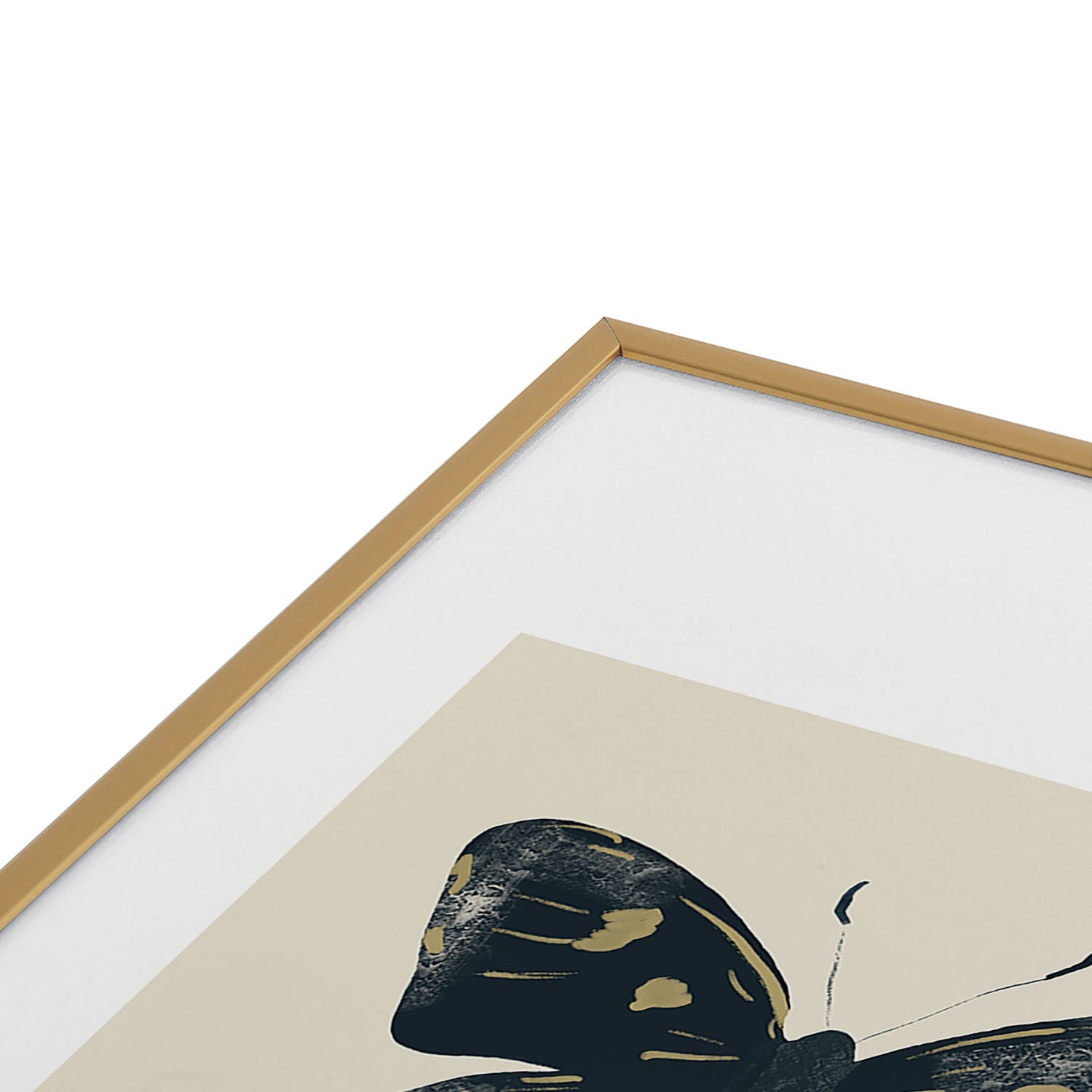 ThingDesign Black Butterflies 2 Metal Framed Art Print