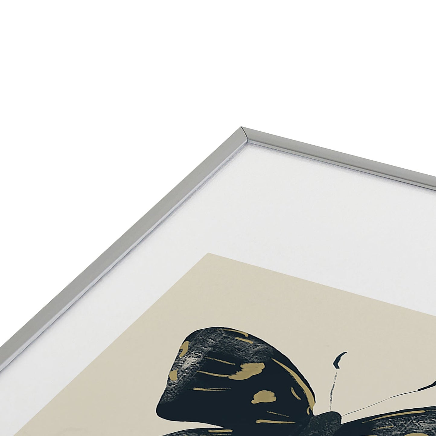 ThingDesign Black Butterflies 2 Metal Framed Art Print