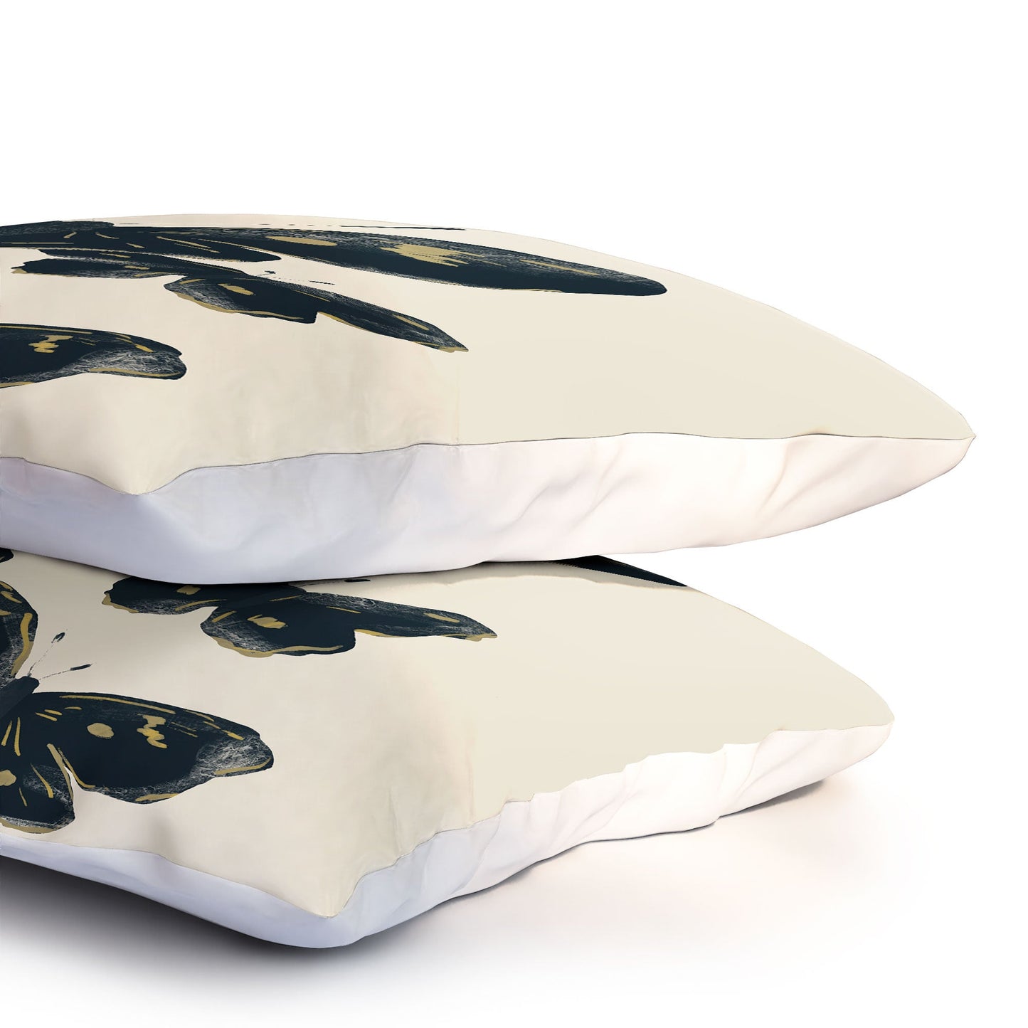 ThingDesign Black Butterflies 2 Pillow Shams