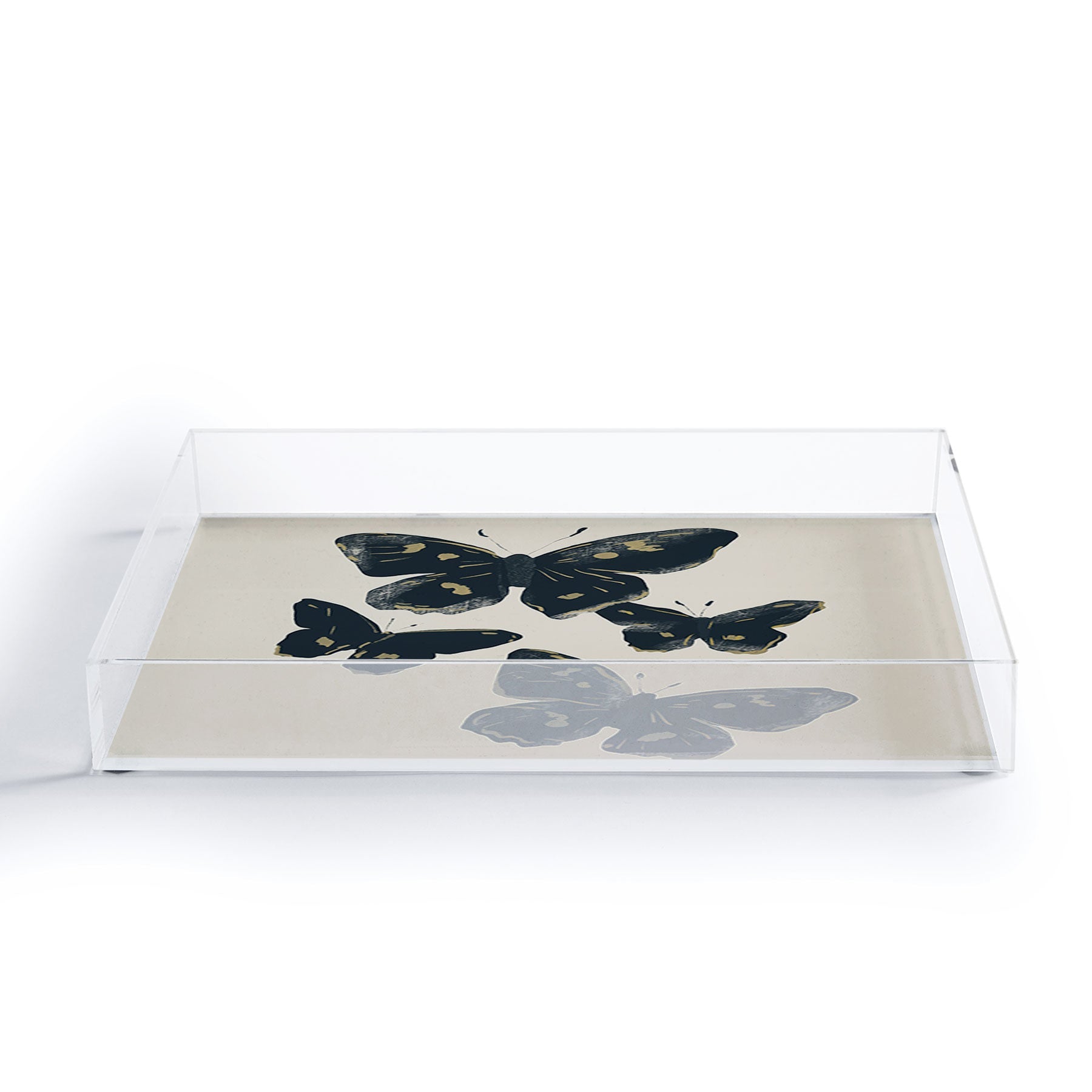 ThingDesign Black Butterflies 2 Acrylic Tray