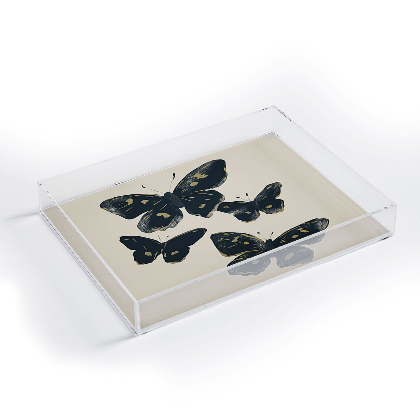 ThingDesign Black Butterflies 2 Acrylic Tray