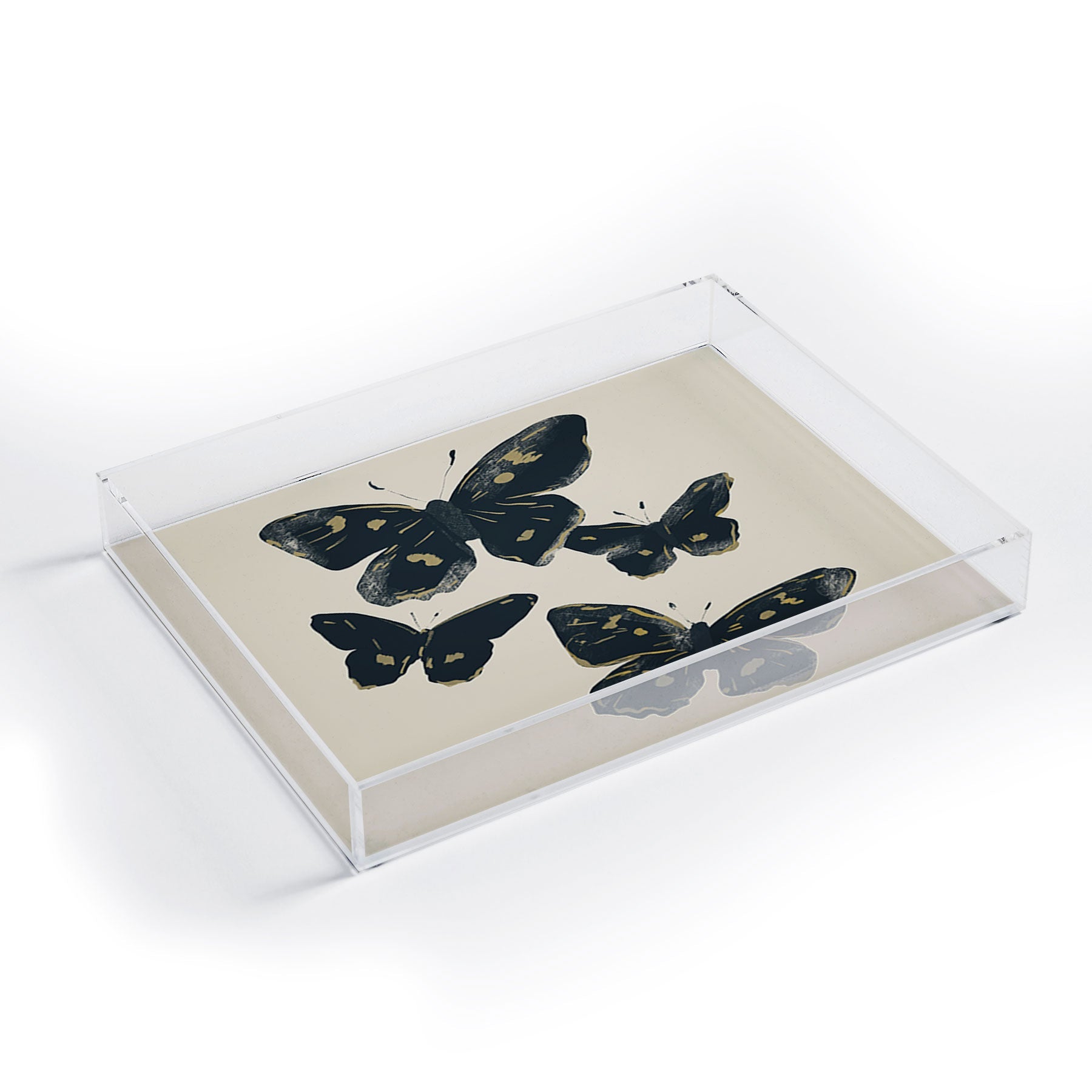 ThingDesign Black Butterflies 2 Acrylic Tray