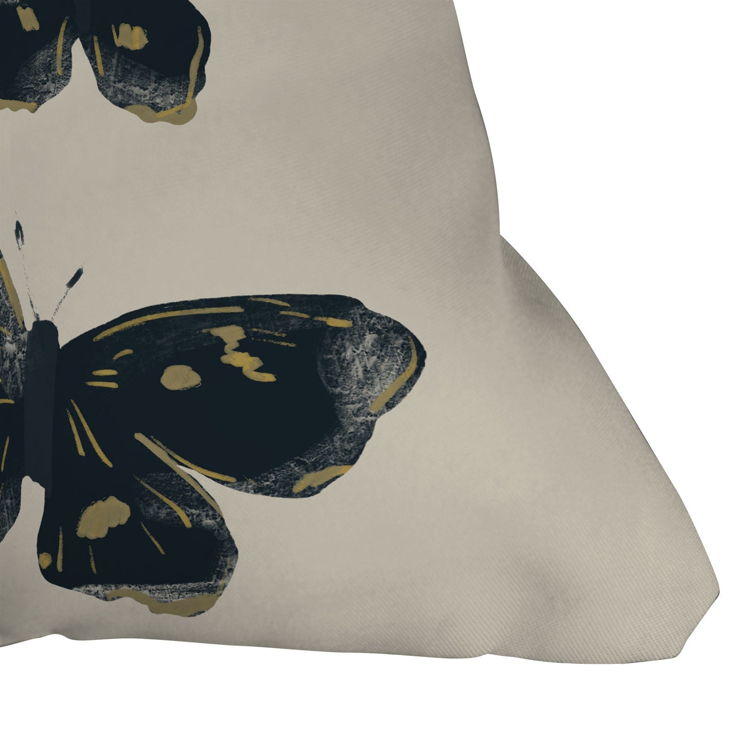 ThingDesign Black Butterflies 2 Throw Pillow