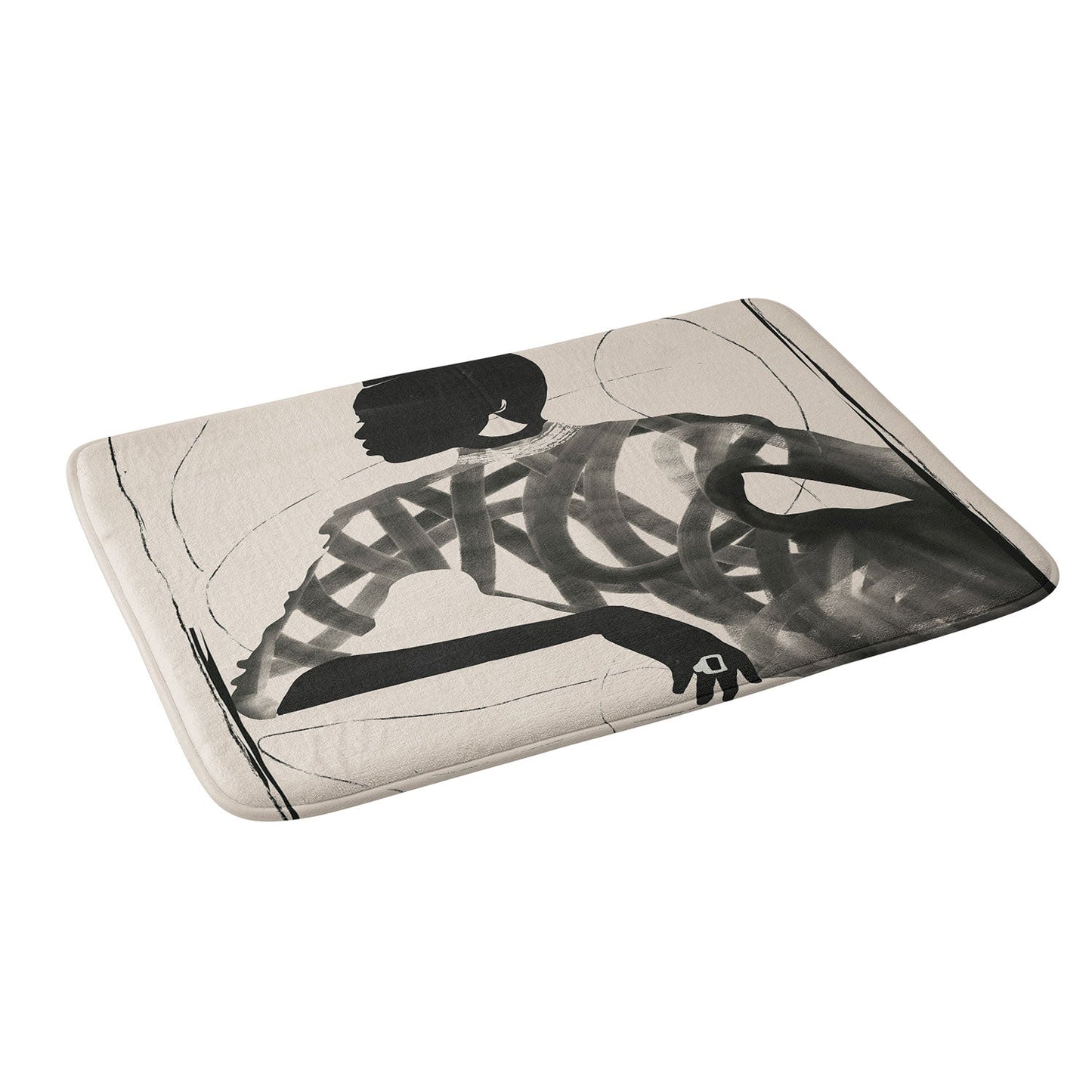 ThingDesign Lady Portrait Memory Foam Bath Mat