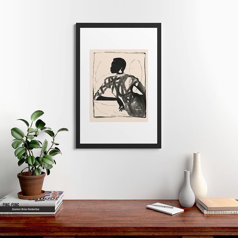 ThingDesign Lady Portrait Framed Art Print